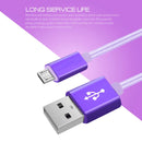 3A Woven Style Metal Head Micro USB to USB Data / Charger Cable, Cable Length: 3m(Purple)