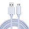 3A Woven Style Metal Head Micro USB to USB Data / Charger Cable, Cable Length: 3m(Silver)