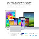 3A Woven Style Metal Head Micro USB to USB Data / Charger Cable, Cable Length: 3m(Silver)