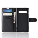 Litchi Texture Horizontal Flip Leather Case for Galaxy S10 , with Wallet & Holder & Card Slots(Black)
