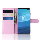 Litchi Texture Horizontal Flip Leather Case for Galaxy S10 , with Wallet & Holder & Card Slots(Pink)