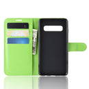 Litchi Texture Horizontal Flip Leather Case for Galaxy S10 , with Wallet & Holder & Card Slots(Green)