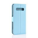 Litchi Texture Horizontal Flip Leather Case for Galaxy S10 , with Wallet & Holder & Card Slots(Blue)