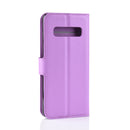 Litchi Texture Horizontal Flip Leather Case for Galaxy S10 , with Wallet & Holder & Card Slots(Purple)