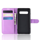 Litchi Texture Horizontal Flip Leather Case for Galaxy S10 , with Wallet & Holder & Card Slots(Purple)