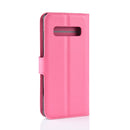 Litchi Texture Horizontal Flip Leather Case for Galaxy S10 , with Wallet & Holder & Card Slots(Rose Red)