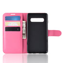 Litchi Texture Horizontal Flip Leather Case for Galaxy S10 , with Wallet & Holder & Card Slots(Rose Red)