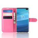 Litchi Texture Horizontal Flip Leather Case for Galaxy S10 , with Wallet & Holder & Card Slots(Rose Red)