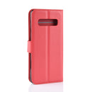 Litchi Texture Horizontal Flip Leather Case for Galaxy S10 , with Wallet & Holder & Card Slots(Red)