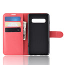Litchi Texture Horizontal Flip Leather Case for Galaxy S10 , with Wallet & Holder & Card Slots(Red)