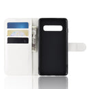 Litchi Texture Horizontal Flip Leather Case for Galaxy S10 , with Wallet & Holder & Card Slots(White)