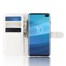 Litchi Texture Horizontal Flip Leather Case for Galaxy S10 , with Wallet & Holder & Card Slots(White)