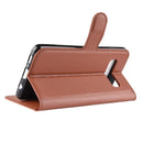 Litchi Texture Horizontal Flip Leather Case for Galaxy S10 , with Wallet & Holder & Card Slots(Brown)