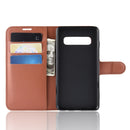 Litchi Texture Horizontal Flip Leather Case for Galaxy S10 , with Wallet & Holder & Card Slots(Brown)