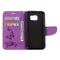 For Galaxy S7 Active Pressed Flowers Butterfly Pattern Horizontal Flip Leather Case with Holder & Card Slots & Wallet & Lanyard(Purple)