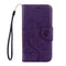 For Galaxy S7 Active Pressed Flowers Butterfly Pattern Horizontal Flip Leather Case with Holder & Card Slots & Wallet & Lanyard(Purple)