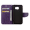 For Galaxy S7 Active Pressed Flowers Butterfly Pattern Horizontal Flip Leather Case with Holder & Card Slots & Wallet & Lanyard(Purple)