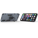 Shockproof PC + TPU Protective Case for Galaxy A50, with Magnetic Ring Holder (Navy Blue)