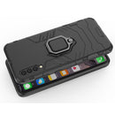 Shockproof PC + TPU Protective Case for Galaxy A50, with Magnetic Ring Holder (Navy Blue)