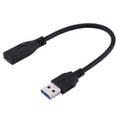 USB 3.0 Male to USB-C / Type-C 3.1 Female Adapter Cable, Cable Length: About 20cm(Black)