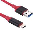 1m Aluminum Alloy Head USB-C / Type-C 3.1 to USB 3.0 Data / Charger Cable , For Galaxy S8 & S8 + / LG G6 / Huawei P10 & P10 Plus / Oneplus 5 / Xiaomi Mi6 & Max 2 /and other Smartphones(Red)