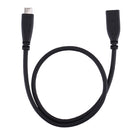 50cm USB-C / Type-C 3.1 Male to USB-C / Type-C Female Connector Adapter Cable , For Galaxy S8 & S8 + / LG G6 / Huawei P10 & P10 Plus / Oneplus 5 / Xiaomi Mi6 & Max 2 /and other Smartphones(Black)