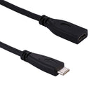 50cm USB-C / Type-C 3.1 Male to USB-C / Type-C Female Connector Adapter Cable , For Galaxy S8 & S8 + / LG G6 / Huawei P10 & P10 Plus / Oneplus 5 / Xiaomi Mi6 & Max 2 /and other Smartphones(Black)