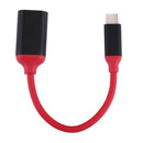 15cm Aluminum Alloy Head USB-C / Type-C 3.1 Male to USB 3.0 Female OTG Converter Adapter Cable, For Galaxy S8 & S8 + / LG G6 / Huawei P10 & P10 Plus / Oneplus 5 / Xiaomi Mi6 & Max 2 /and other Smartphones(Red)