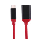 15cm Aluminum Alloy Head USB-C / Type-C 3.1 Male to USB 3.0 Female OTG Converter Adapter Cable, For Galaxy S8 & S8 + / LG G6 / Huawei P10 & P10 Plus / Oneplus 5 / Xiaomi Mi6 & Max 2 /and other Smartphones(Red)