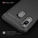 Brushed Texture Carbon Fiber TPU Case for Galaxy A20e (Black)