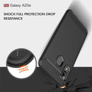 Brushed Texture Carbon Fiber TPU Case for Galaxy A20e (Black)