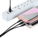 2A 1.2m 3 in 1 USB to 8 Pin & USB-C / Type-C & Micro USB Nylon Weave Charging Cable, For iPhone / iPad / Galaxy / Huawei / Xiaomi / LG / HTC / Meizu and Other Smart Phones(Black)