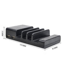 YM-UD04(5.1A) 4-Port USB Charging Dock Docking Station, For iPhone, iWatch, iPad, Galaxy, Tablets, US Plug, UK Plug, EU Plug, AU Plug(Black)