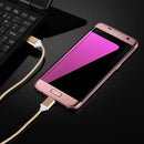 1M Woven Style 2.4A Micro USB to USB Data Sync Charging Cable Intelligent Metal Magnetism Cable, For Samsung, HTC, Sony, Huawei, Xiaomi, Meizu and other Android Devices(Gold)