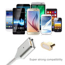 1M Woven Style 2.4A Micro USB to USB Data Sync Charging Cable Intelligent Metal Magnetism Cable, For Samsung, HTC, Sony, Huawei, Xiaomi, Meizu and other Android Devices(Gold)