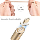 1M Woven Style 2.4A Micro USB to USB Data Sync Charging Cable Intelligent Metal Magnetism Cable, For Samsung, HTC, Sony, Huawei, Xiaomi, Meizu and other Android Devices(Gold)