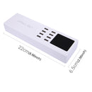 YC-CDA23 8 USB Ports 8A Travel Charger with LCD Screen and Wireless Charger, EU Plug