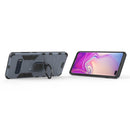 PC + TPU Shockproof Protective Case for Samsung Galaxy S10 Plus, with Magnetic Ring Holder(Navy Blue)