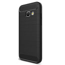 For Smasung Galaxy A3 A320 (2017) Brushed Carbon Fiber Texture Shockproof TPU Protective Case(Black)