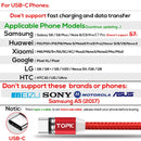 TOPK 1m 2.4A Max USB to USB-C / Type-C Nylon Braided Magnetic Charging Cable with LED Indicator(Red)
