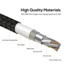 TOPK 1m 2.4A Max USB to Micro USB Nylon Braided Magnetic Charging Cable with LED Indicator(Black)