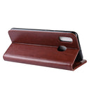 R64 Texture Single Fold Horizontal Flip Leather Case for Galaxy A20e, with Holder & Card Slots & Wallet (Brown)