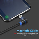 TOPK 1m 2.4A Max USB to USB-C / Type-C 90 Degree Elbow Magnetic Charging Cable with LED Indicator(Black)