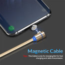 TOPK 1m 2.4A Max USB to USB-C / Type-C 90 Degree Elbow Magnetic Charging Cable with LED Indicator(Gold)