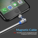 TOPK 1m 2.4A Max USB to 90 Degree Elbow Magnetic Charging Cable with LED Indicator, No Plug(Silver)