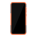 Shockproof PC + TPU Tire Pattern Case for Galaxy A70, with Holder (Orange)