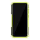 Shockproof PC + TPU Tire Pattern Case for Galaxy A70, with Holder (Green)