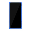 Shockproof PC + TPU Tire Pattern Case for Galaxy A70, with Holder (Blue)