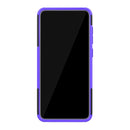 Shockproof PC + TPU Tire Pattern Case for Galaxy A70, with Holder (Purple)