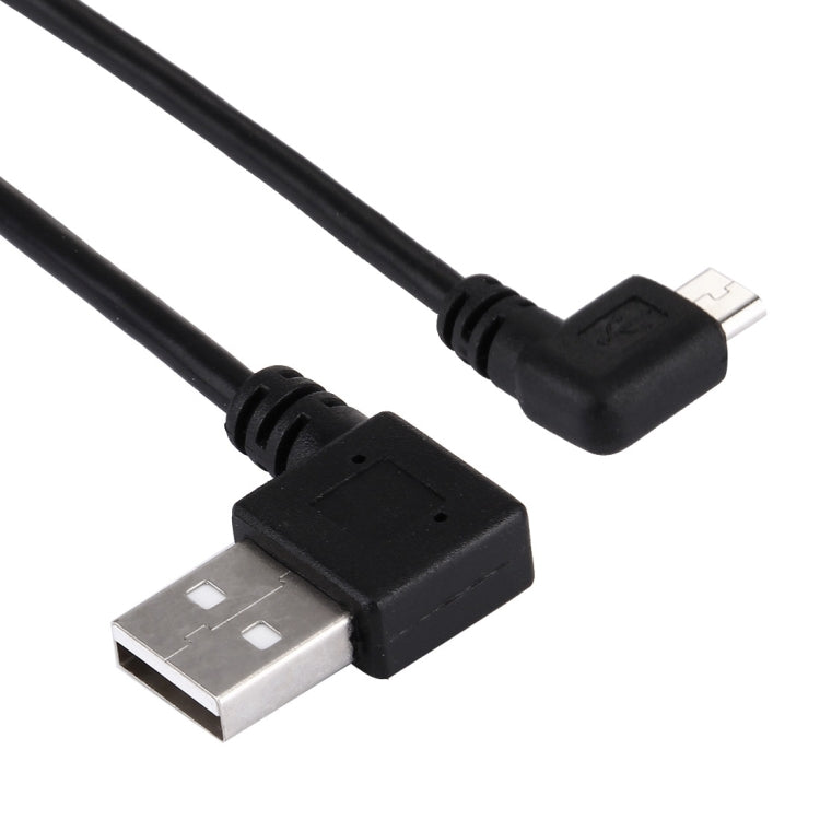 20cm USB 2.0 Male Bent Right Turn Reversion 90 Degrees to Micro USB Male Bent Data Charging Cable, For Samsung / Huawei / Xiaomi / Meizu / LG / HTC and Other Smartphones